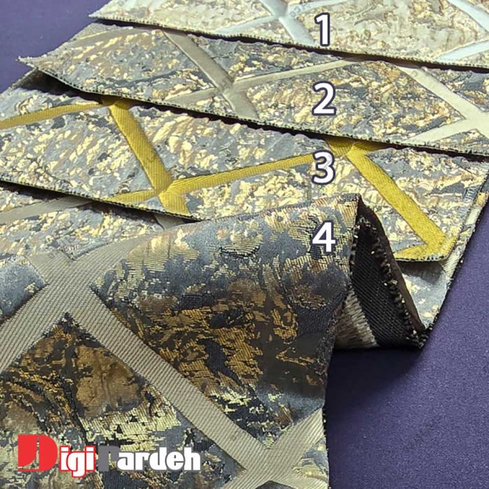خرید اینترنتی پارچه پرده ای طرح دار ساتن لوزی ترک از دیجی پرده
