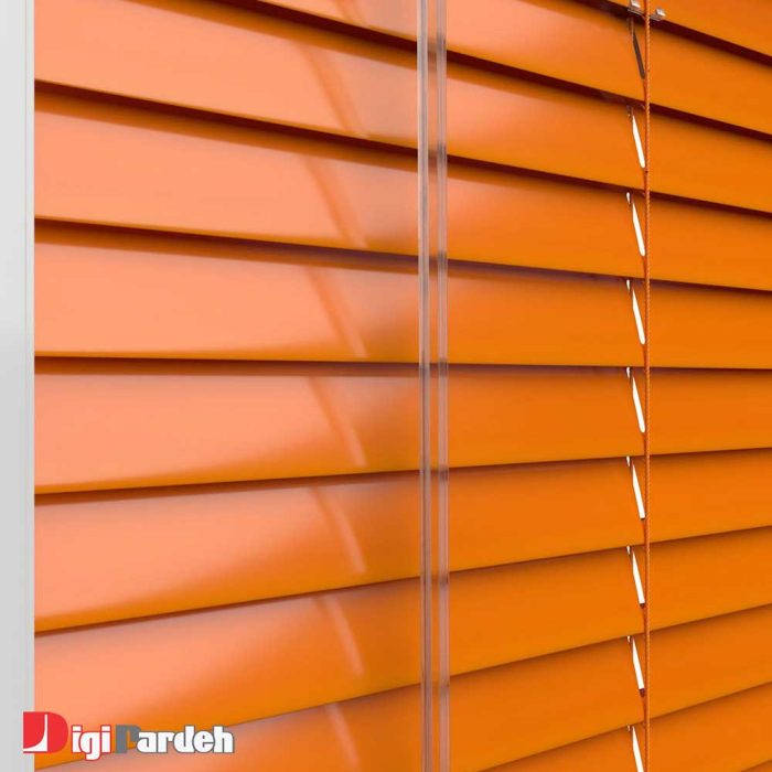 خرید اینترنتی کرکره فلزی نارنجی با تیغه‌های قابل تنظیم از دیجی پرده